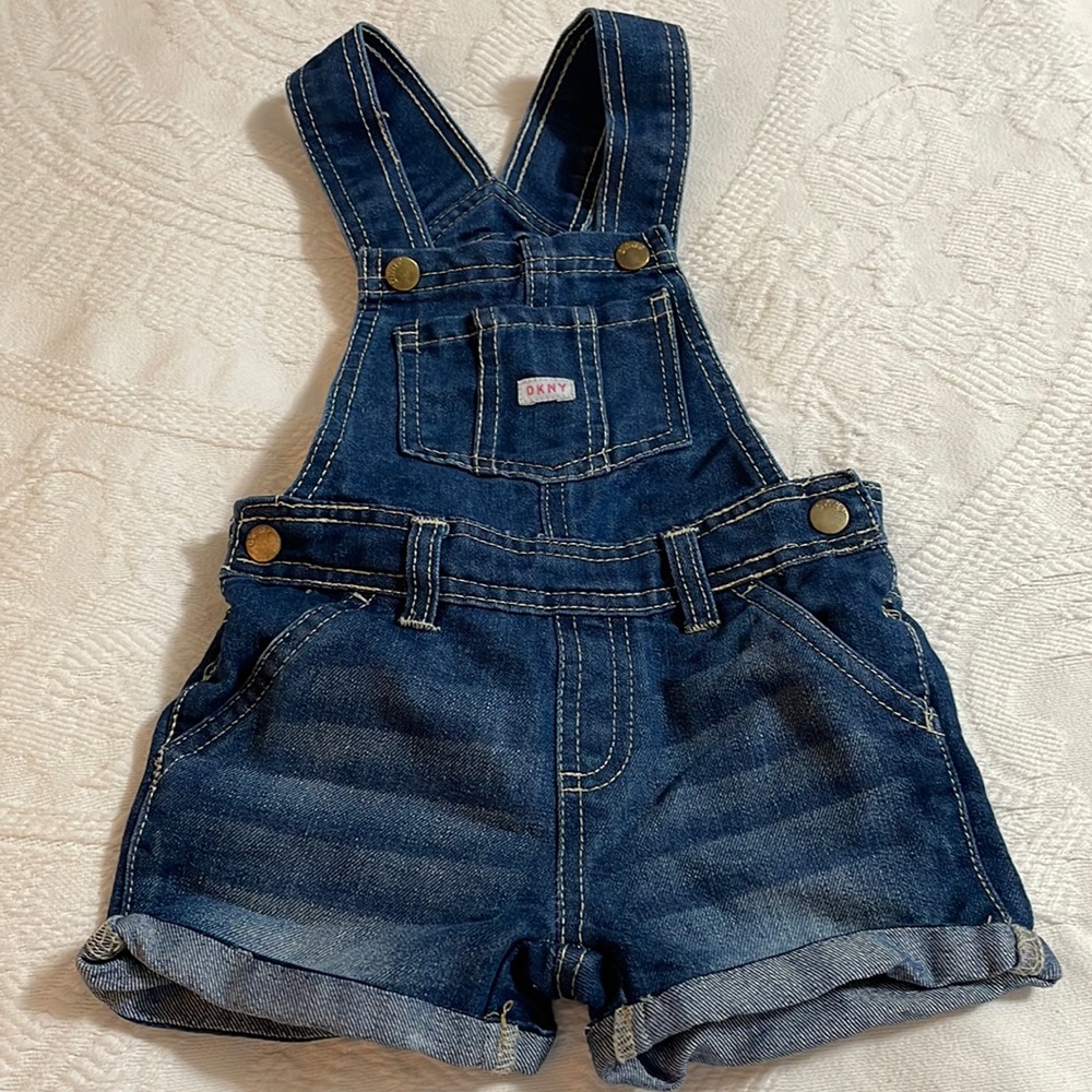 Jean bibbed shorts